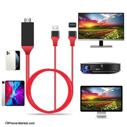 کابل 1 متر HDMI آیفون ، آیپد برند Mirascreen