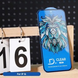 گلس شفاف شیشه ای آیفون 16 نرمال Lito New D+ Pro
