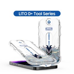 گلس شفاف با ماژول نصب آسان آیفون 15 پرو مکس Lito D+ Tools