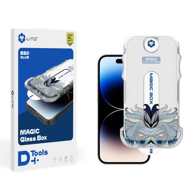 گلس شفاف با ماژول نصب آسان آیفون 17 پرو / 18 پرو Lito D+ Tools