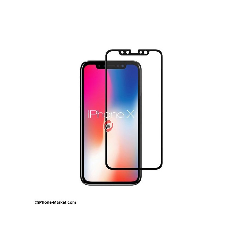 گلس فول کاور آیفون X برند X-Level