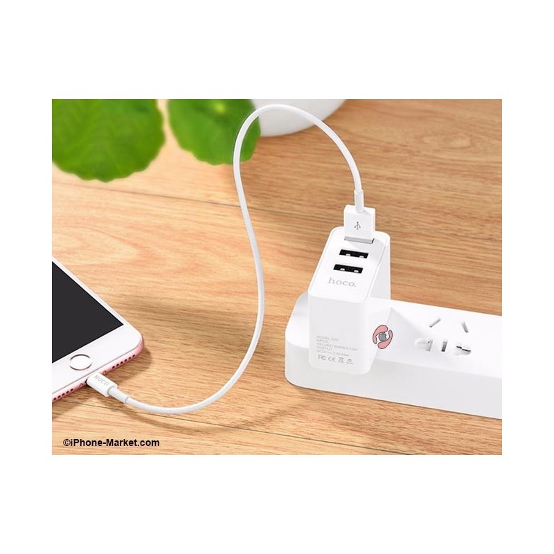 شارژر برق 3 پورت مدل C20 برند Hoco