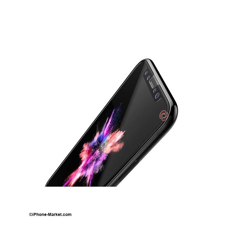 قاب ژله ای همراه با گلس فول کاور آیفون X برند Hoco