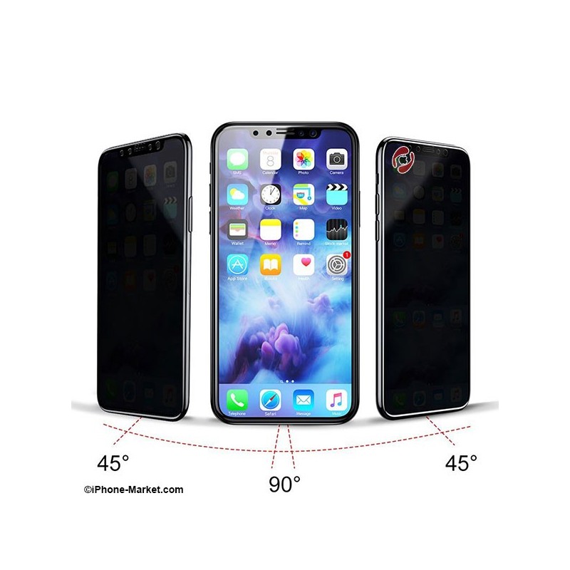 گلس پرایوسی آیفون ایکس Baseus Anti peeping