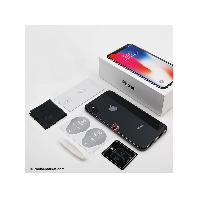 گلس دوربین آیفون ایکس Baseus