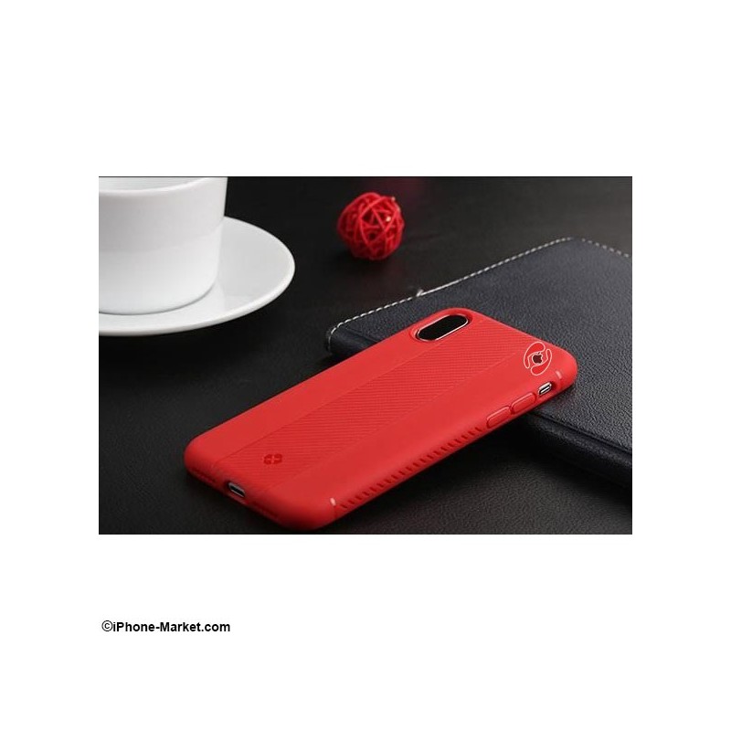 قاب کربنی آیفون ایکس و ایکس اس توتو مدل Soft series carbon fiber