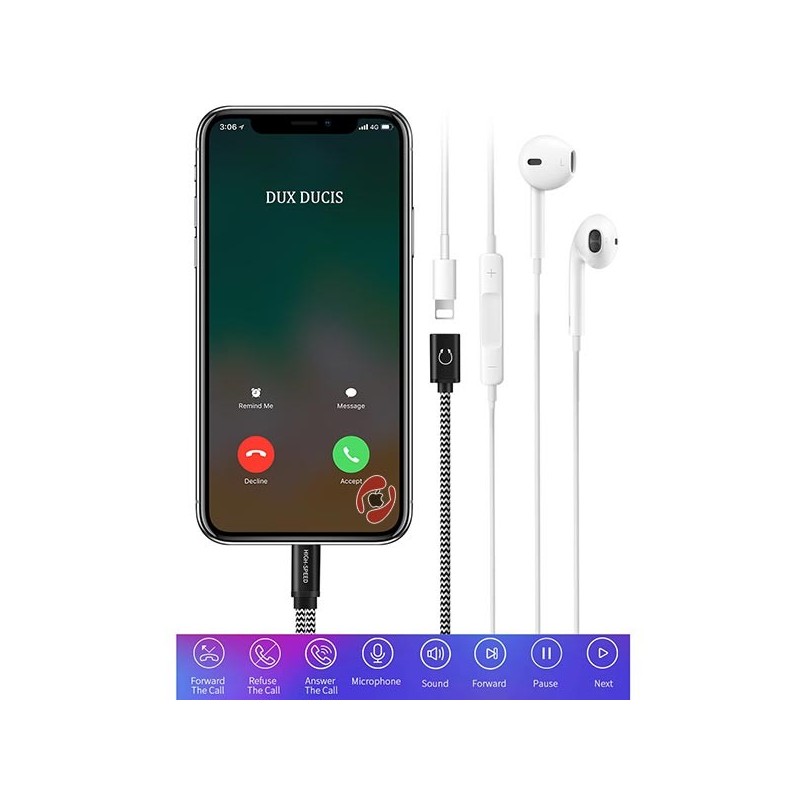 کابل لایتنینگ و انتقال صدا DUX DUCIS K3