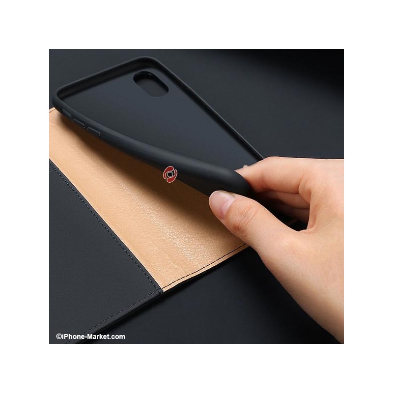 کیف چرم آیفون XS Max مدل Wish برند Dux Ducis