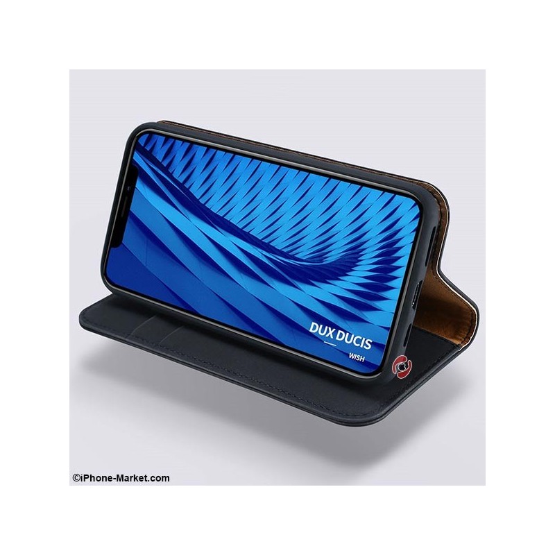 کیف چرم آیفون XS Max مدل Wish برند Dux Ducis