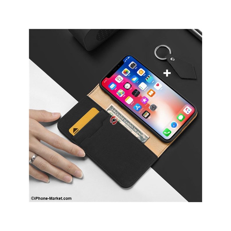 کیف چرم آیفون XS Max مدل Wish برند Dux Ducis