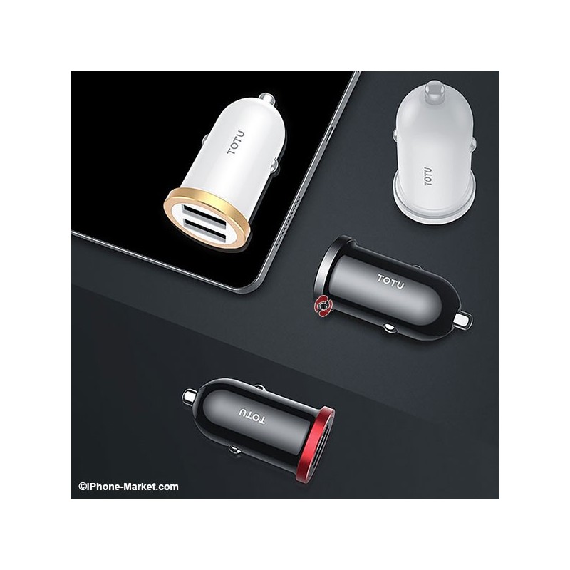 شارژر فندکی 2 پورت 2.4 آمپر مدل DCCD-017 برند TOTU