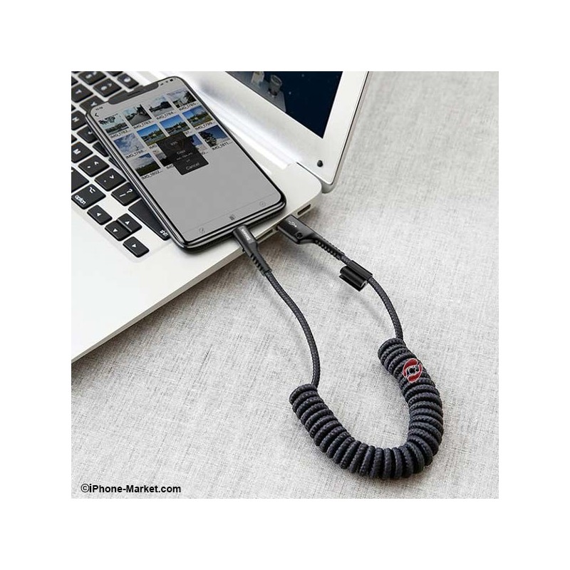 کابل لایتنینگ فنری 1 متری Baseus Fish Eye