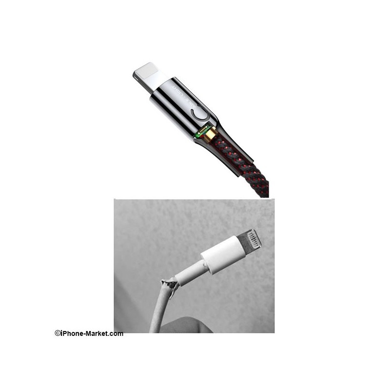 کابل لایتنینگ هوشمند 1 متری Baseus C-shaped