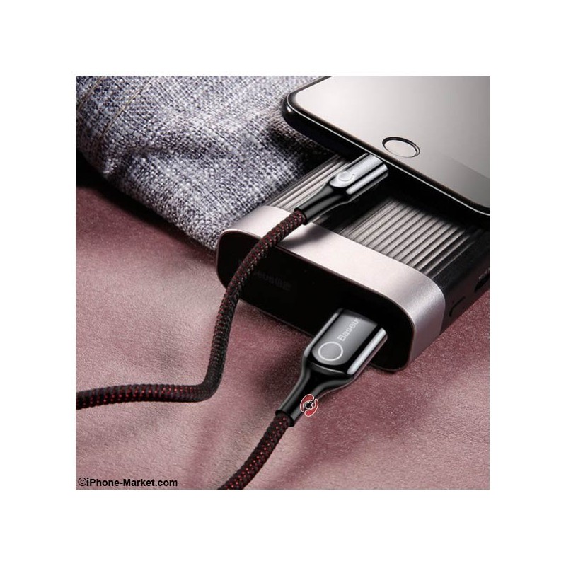 کابل لایتنینگ هوشمند 1 متری Baseus C-shaped
