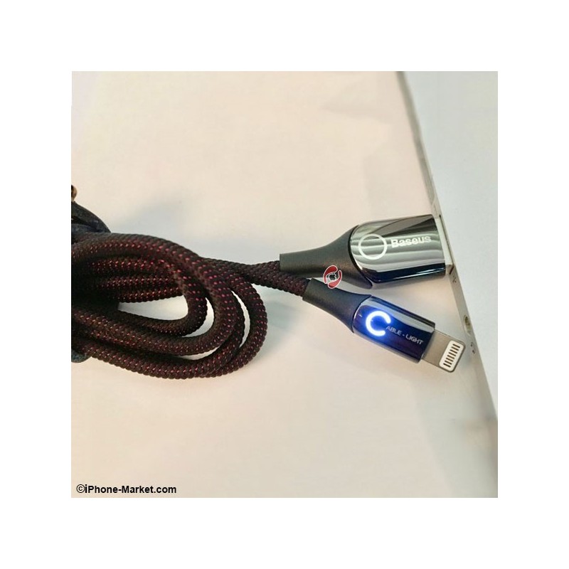 کابل لایتنینگ هوشمند 1 متری Baseus C-shaped