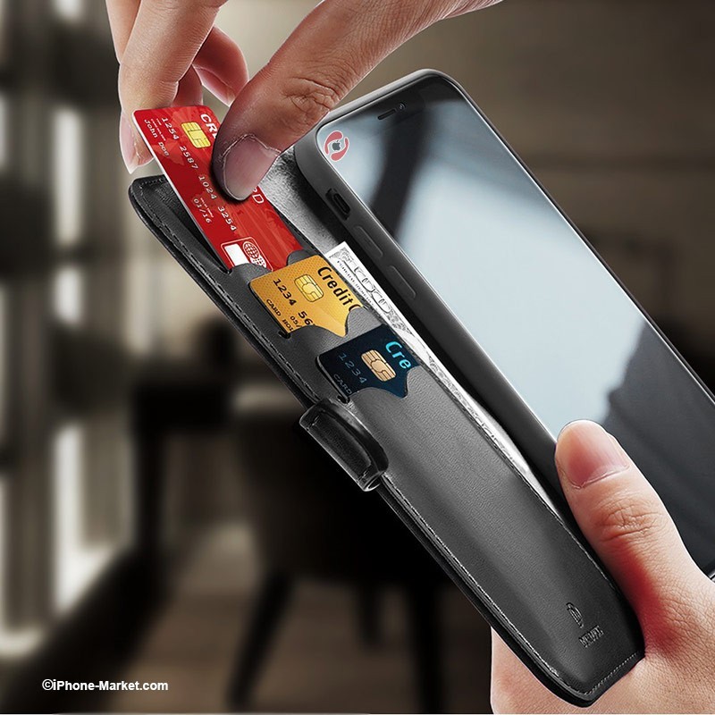 کیف چرم کتابی آیفون XS Max مدل Kado برند Dux Ducis