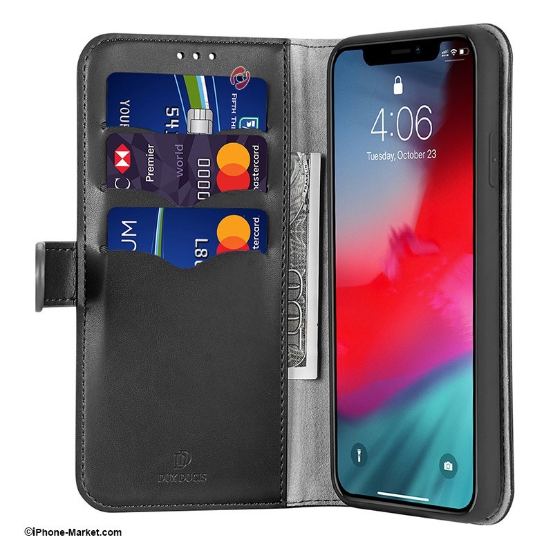 کیف چرم کتابی آیفون XS Max مدل Kado برند Dux Ducis