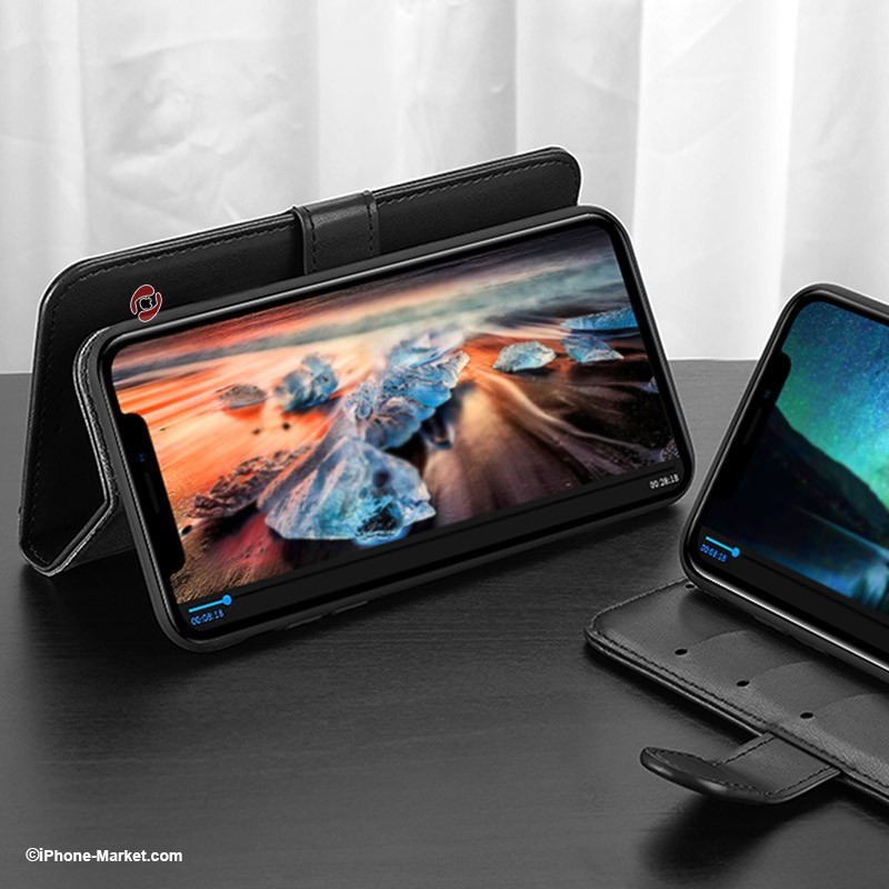 کیف چرم کتابی آیفون XS Max مدل Kado برند Dux Ducis
