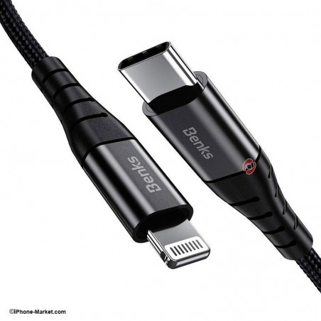 کابل 1.2 متر USB-C به Lightning با گواهینامه MFI مدل M17 برند BENKS