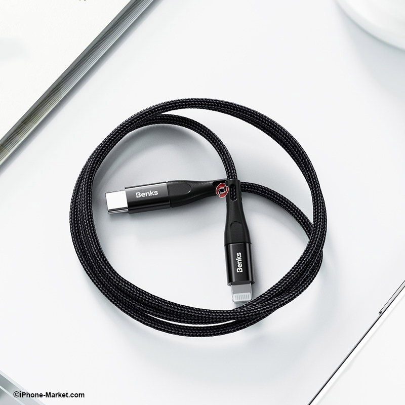 کابل 1.2 متر USB-C به Lightning با گواهینامه MFI مدل M17 برند BENKS
