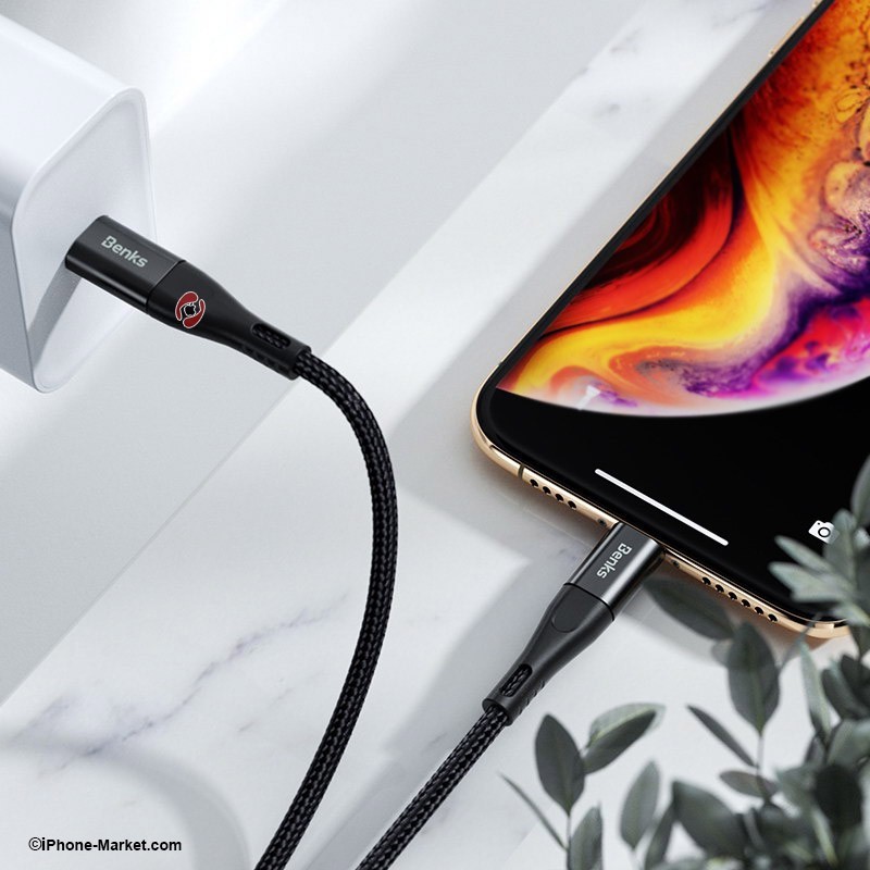 کابل 1.2 متر USB-C به Lightning با گواهینامه MFI مدل M17 برند BENKS