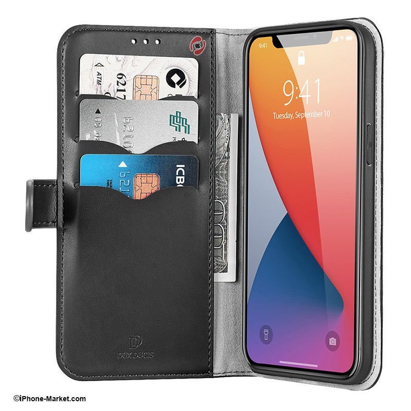 کیف چرم کتابی آیفون 12 پرو مکس مدل Kado برند Dux Ducis