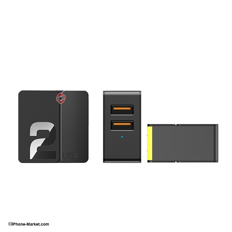 آداپتور فست شارژ 2 پورت 12 وات Rock RWC-0446