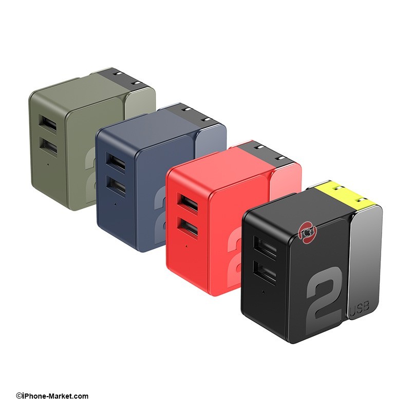 آداپتور فست شارژ 2 پورت 12 وات Rock RWC-0446