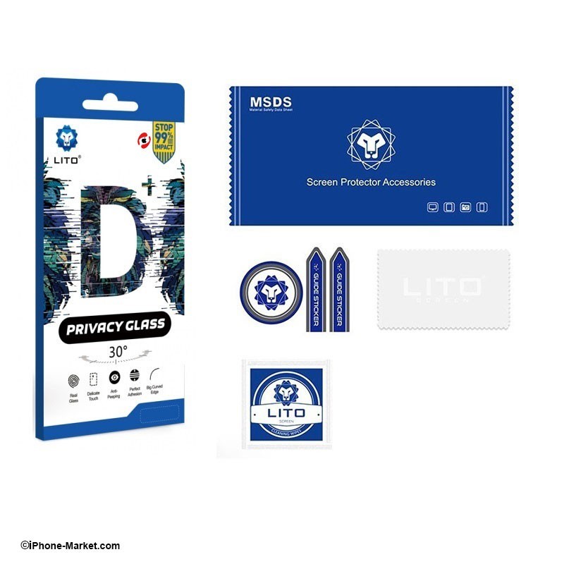 گلس پرایوسی آیفون 12 و 12 پرو برند Lito