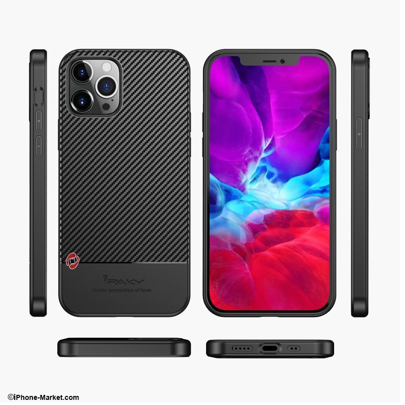 قاب کربنی آیفون 12 پرو مکس iPaky Moosy