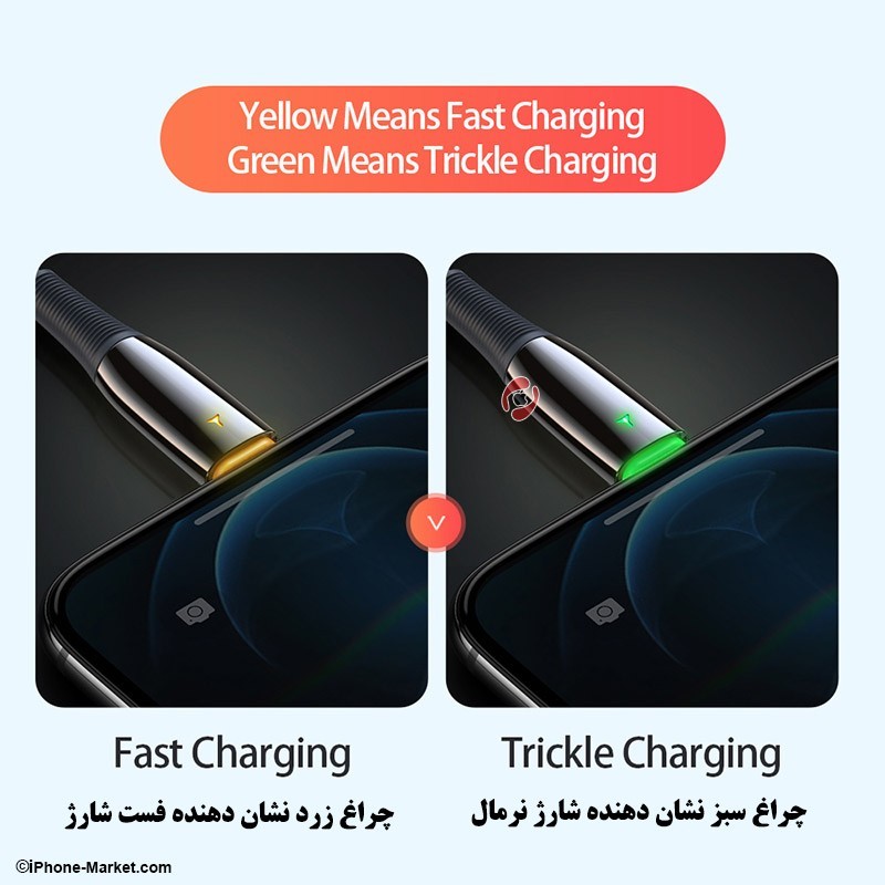 کابل فست شارژ یو اس بی سی به لایتنینگ Dux Ducis K-IV