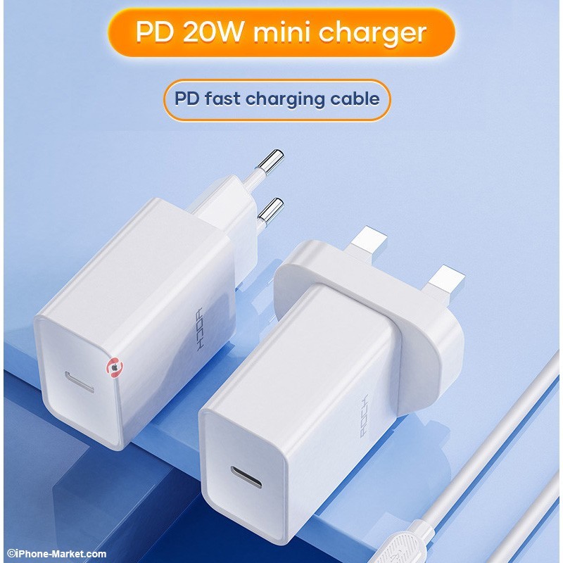 آداپتور 20 وات تایپ سی Rock T12 Pro PD