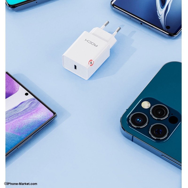آداپتور 20 وات تایپ سی Rock T12 Pro PD