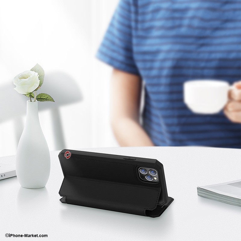 کیف کتابی چرم آیفون 12 پرو مکس Dux Ducis Skin X