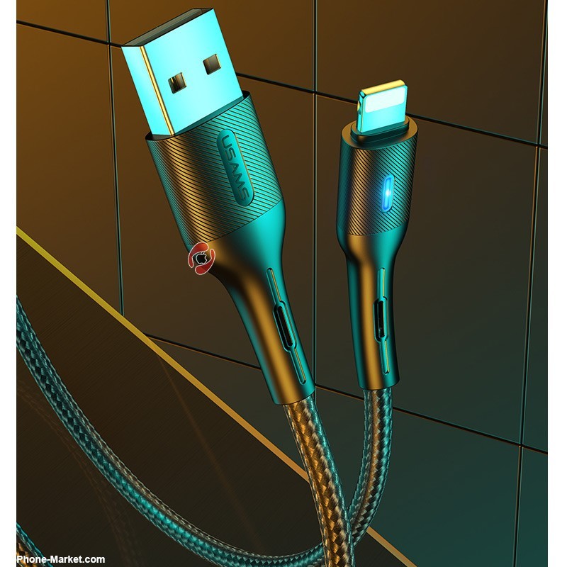 کابل لایتنینگ هوشمند قطع کن 1.2 متر USAMS US-SJ425