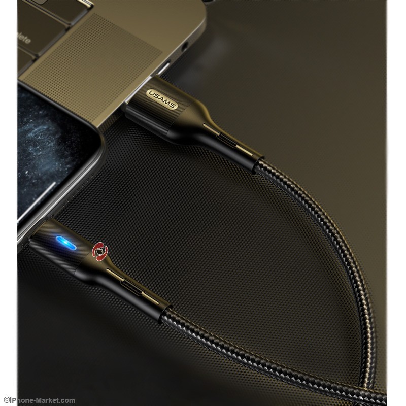 کابل لایتنینگ هوشمند قطع کن 1.2 متر USAMS US-SJ425