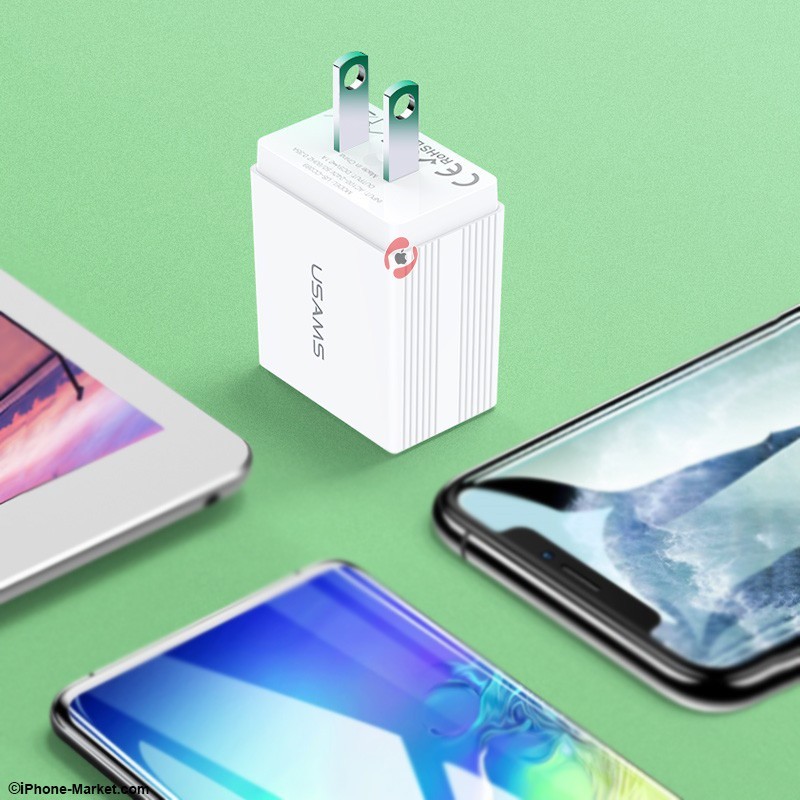 شارژر دیواری 2 پورت USAMS US-CC089 T24