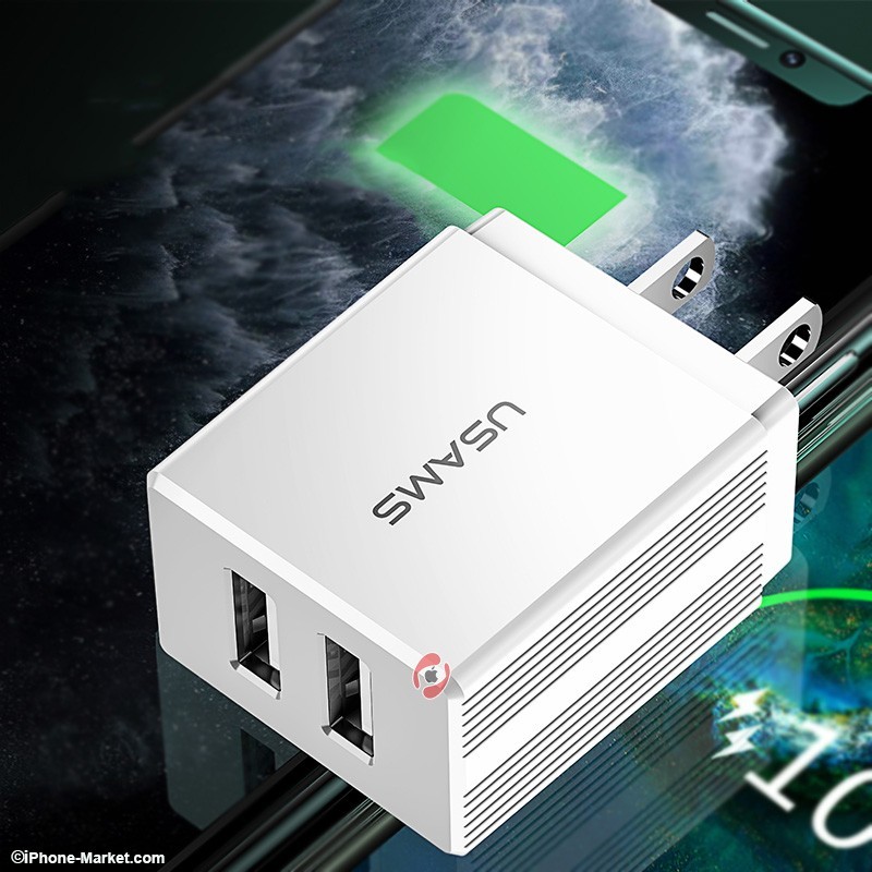 شارژر دیواری 2 پورت USAMS US-CC089 T24