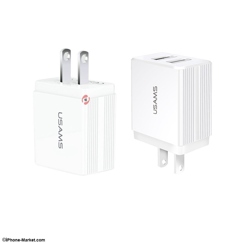 شارژر دیواری 2 پورت USAMS US-CC089 T24