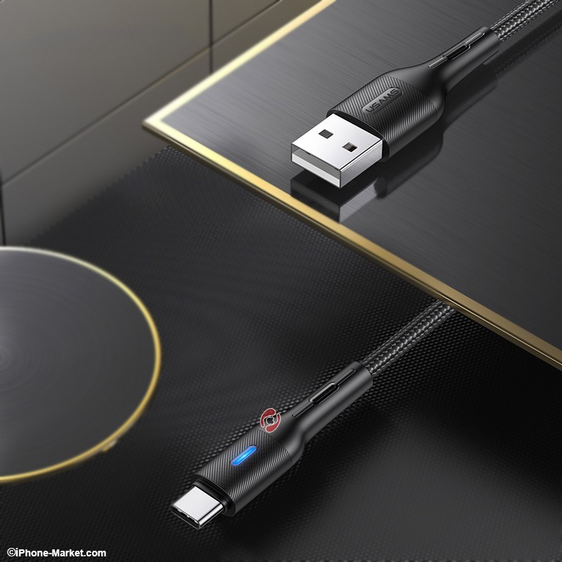 کابل تایپ سی قطع کن هوشمند 1.2 متر USAMS US-SJ460