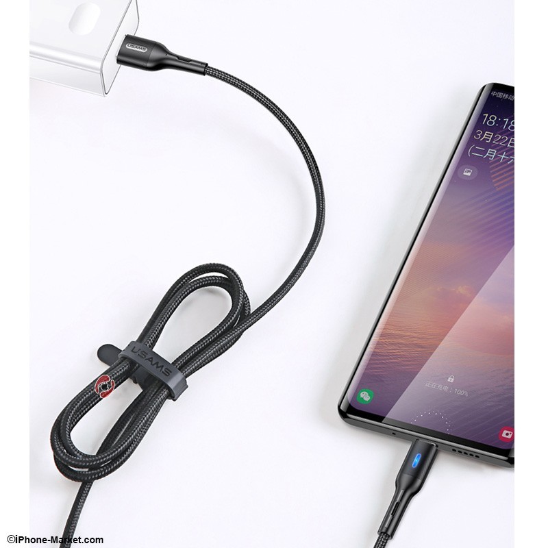 کابل تایپ سی قطع کن هوشمند 1.2 متر USAMS US-SJ460