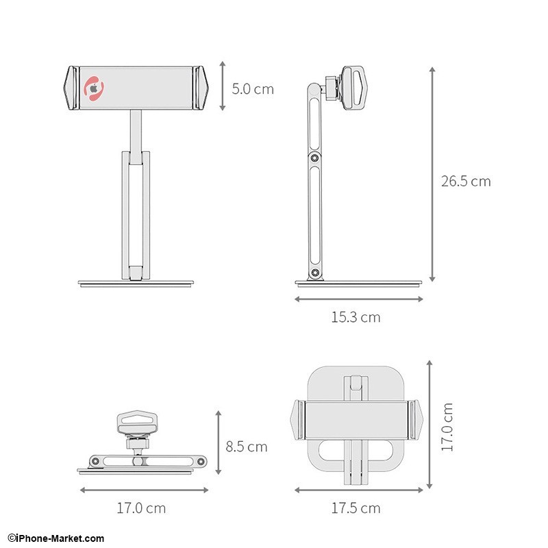 پایه رومیزی موبایل و تبلت 5 تا 13 اینچ Boneruy P47