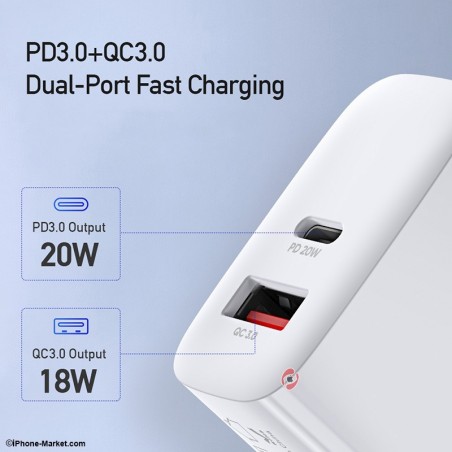 Dux Ducis C70 PD 20W QC 18W Fast Charger