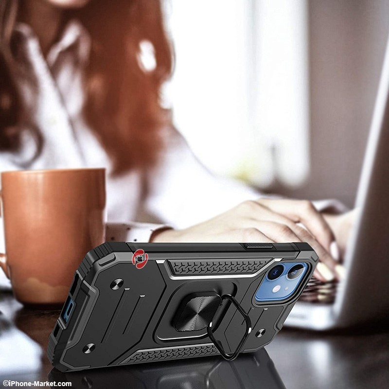 R-Just Magnetic Kickstand Ring iPhone 12 12 Pro