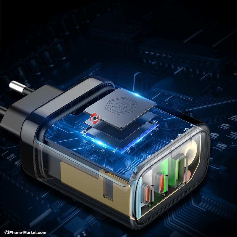 Dux Ducis C110 PD 65W Super Si 3-Port Fast Charger