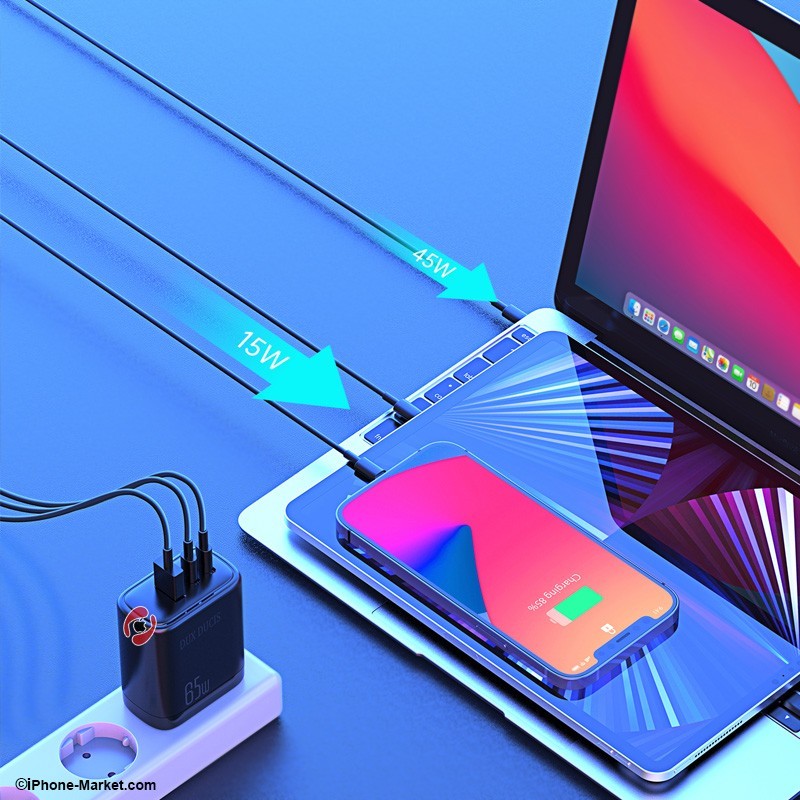 Dux Ducis C110 PD 65W Super Si 3-Port Fast Charger