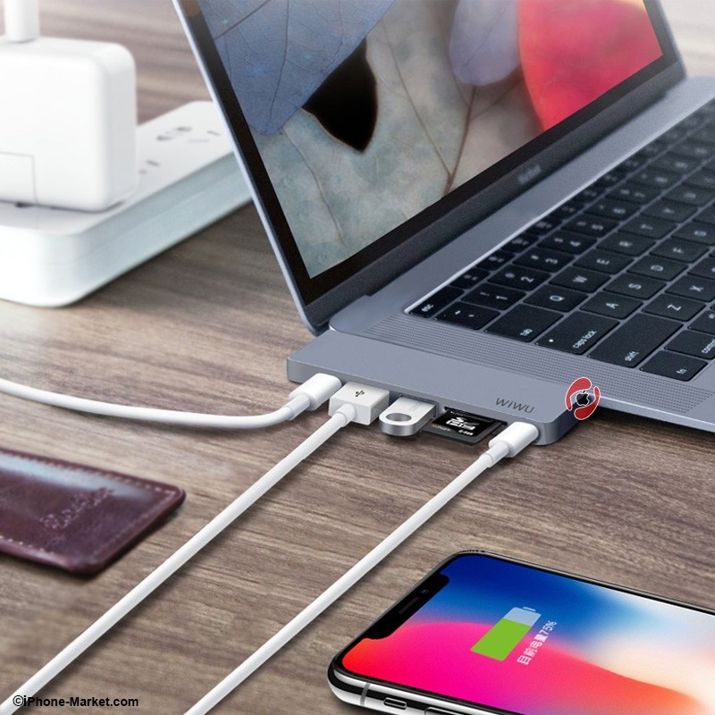 WiWU 7 in 1 Type-C Hub Adapter T8