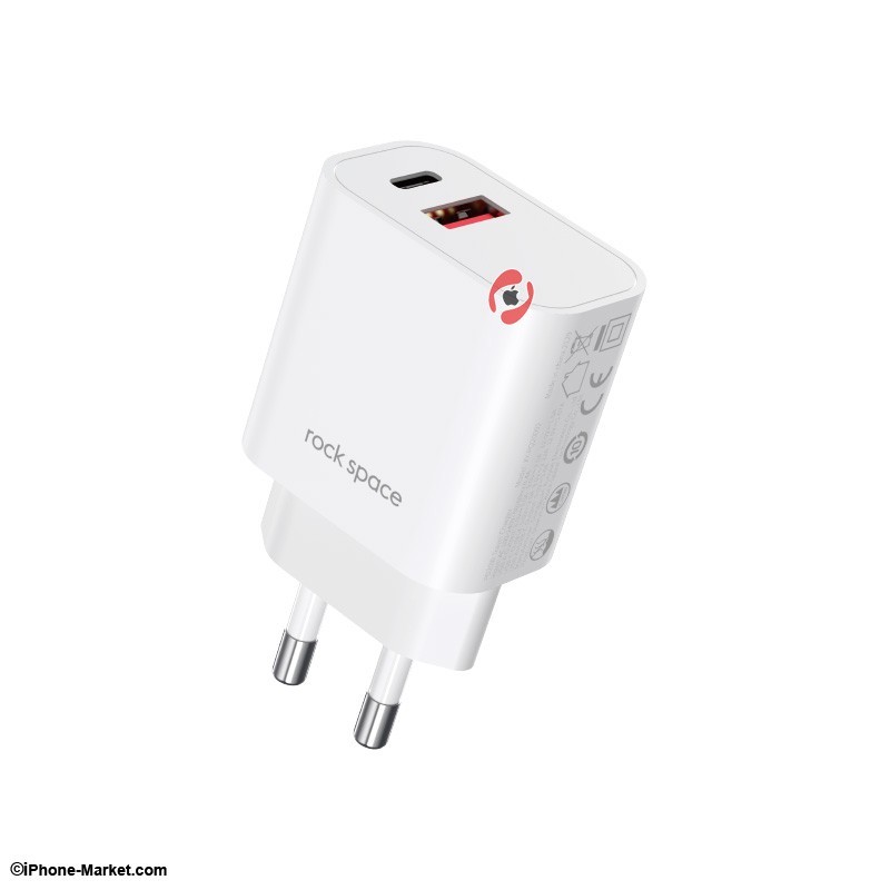 Rock T43 Dual Port PD 20W Travel Charger