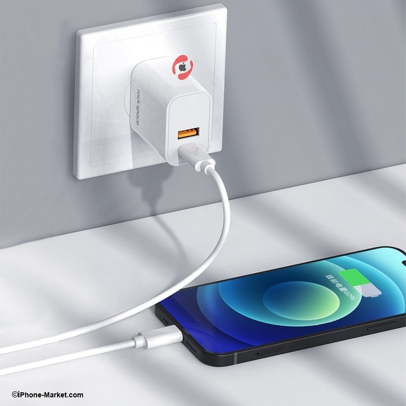 Rock T43 Dual Port PD 20W Travel Charger