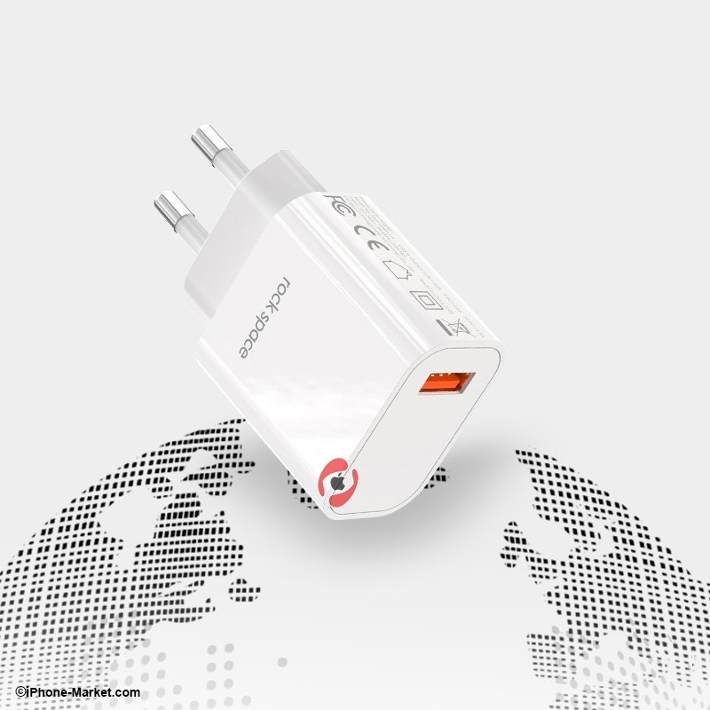 Rock Space T48 Single Port 18W Travel Charger